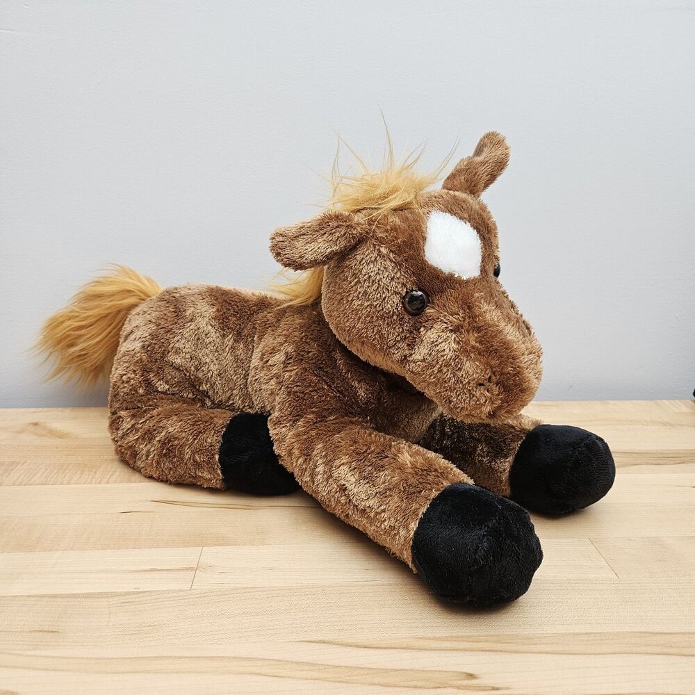 Aurora World PEOPLE PALS Brown Horse Pony Mane Plush Stuffed Animal Soft Toy